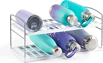 Youcopia UpSpace ™ منظم زجاجة الماء وكوب السفر ، رف تخزين زجاجات المياه ، رفان بعرض ، خالٍ من BPA ، YCA-50357