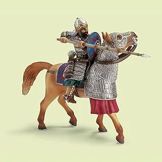 Schleich Soldier With Spike On Horse, Multi Colour