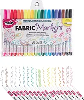 أقلام تعليم قماشية دائمة من توليب ، 20 علبة ، متعددة الألوان