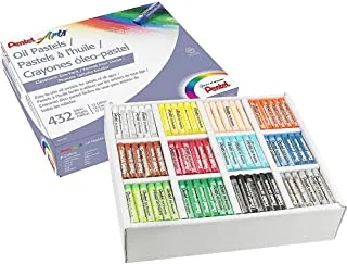 Pentel Arts Oil Pastels, 432 Piece Classroom Size Pack (PHN-12CP), Assorted