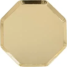 Meri Meri Side Plates 8 Pieces, 20 cm Diameter, Gold