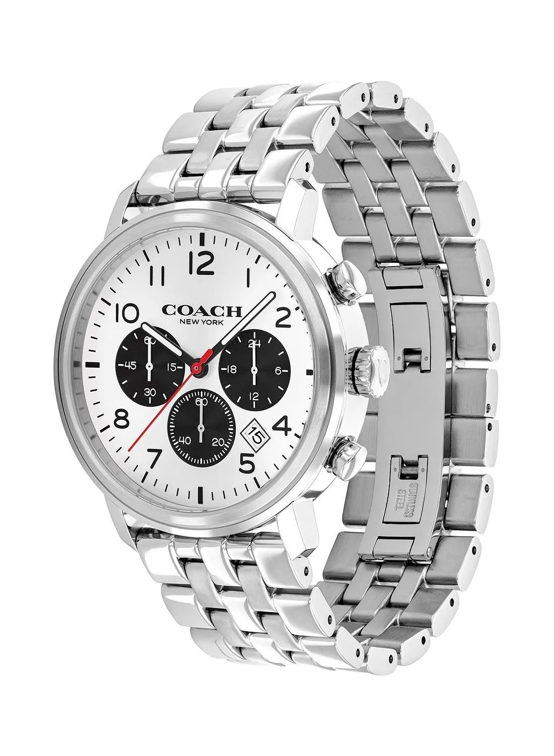 COACH Chronograph Round Wrist Watch With Stainless Steel Strap 14602529