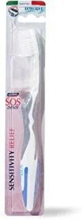 S.O.S Denti Sensitive Relief Ultra Soft Toothbrush, White/Grey