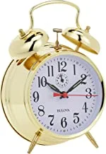 Bulova B8124 Bellman Alarm Clock, Gold