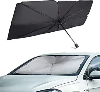 Car Front Window Sunshades,Car Windshield Sun Shade UV Rays, Foldable Sun Shades Car for Windshield Parasol, Foldable Car Windshield Sunshade Large 145 * 79cm (Sliver)