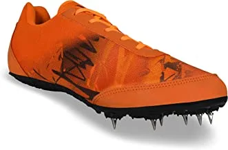 Nivia 130OR04 Zion-1 Running Spike Shoes, UK 4 (Orange)