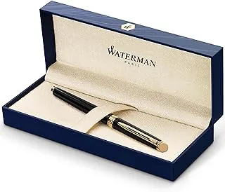 قلم حبر ووترمان نصف كروي أسود GT (حافة ذهبية) متوسط ​​(S0920630)