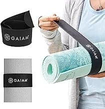 Gaiam Yoga Mat Strap Slap Band - Keeps Your Mat Tightly Rolled and Secure, Fits Most Size Mats (20