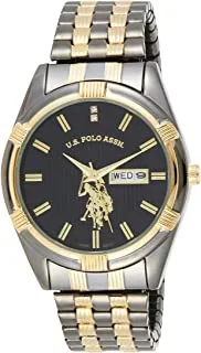 ACCUTIME U.S. Polo Assn. Classic Men's USC80047 Two-Tone Watch Black-Dial Watch