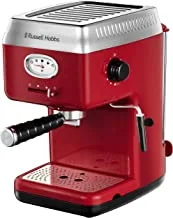 Sowtech espresso machine, 3.5 bar 8 cup espresso coffee maker cappuccino machine with steamer, red, 28250-56