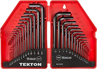 TEKTON Hex Key Wrench Set, 30-Piece (.028-3/8 in., 7-10 mm) | 25253