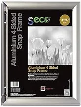 SECO Front Load Easy Open Snap Frame Poster/Picture Frame 11 x 17 Inches, Silver Metal Frame (SN1117-SV)