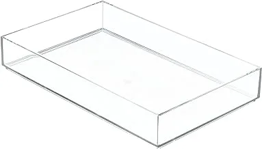 iDesign Clarity Plastic Drawer Organizer, Storage Container for Vanity, Bathroom, Kitchen Drawers, 8