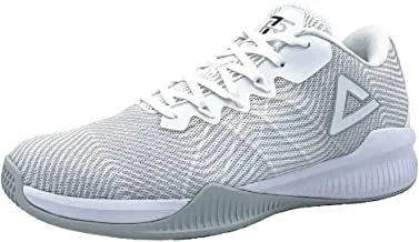 Peak EW9191A Basketball Shoes, Size EU44, White/Silver