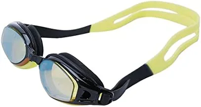 TA Sports 790AF Antifog Swimming Goggle, Black/Yellow