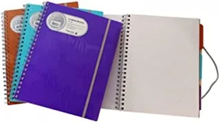 دفتر ملاحظات فولدرميت 3 في 1 A4 مع مشبك آي-كليب 10 قطع ، أزرق