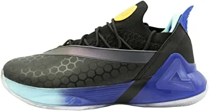 Peak E93323A Men's Basketball Match Shoes, Size E40, Black/Purple