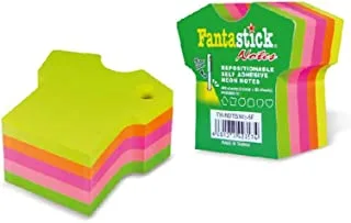 Fantastick FK-NDTS303-5F 5 Flourescent Colours Tshirt Stick Notes 12-Pieces, Multicolour