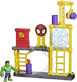 Hasbro Marvel Spidey and His Amazing Friends Hulk’s Smash Yard Pre-school Toy, Hulk Playset for Children Aged 3 and Up