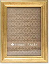 Lawrence Frames Sutter Burnished Picture Frame, 5 by 7-Inch, Gold