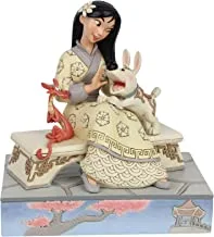 Enesco Disney Traditions by Jim Shore White Woodland Mulan Sitting Figurine, 5.5 Inch, Multicolor