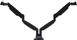 Monoprice Dual Monitor Adjustable Gas Spring Desk Mount - Supports Monitors 15 to 34 Inches, Max 19.8 LBS Weight Per Display, Smooth Full-Motion, Black - Workstream Collection