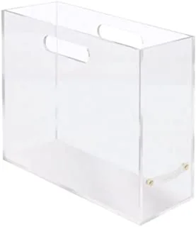 russell+hazel Acrylic File Box Slim, Clear, 4.5” x 12.25” x 10”