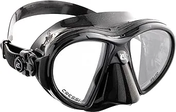 Cressi Scuba Diving Masks with Inclined Tear Drop Lenses for More Downward Visibility, Air and Eyes Evolution: Made in Italy