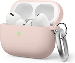 Elago EAPP2RH-HANG-PK Liquid Hybrid Case with Keychain for AirPods Pro 2, Pink