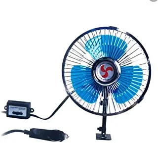 WinnerEco 8 Inch 12V Car Oscillating Fan Vehicle Auto Car Fan Car Cooling Fan with Clip Cigarette Lighter Plug