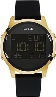 GUESS Men's Quartz Watch with Digital Display and Silicone Strap W0787G1