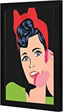 LOWHA pop art Pink phone Wall art wooden frame Black color 23x33cm By LOWHA