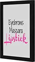 LOWHA eyebrows Mascara lipstick Wall art wooden frame Black color 23x33cm By LOWHA
