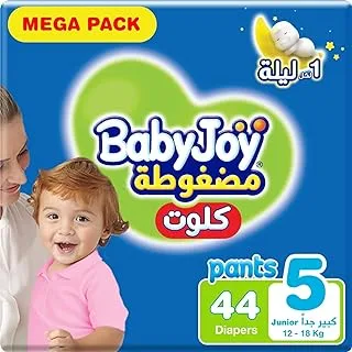 Babyjoy Culotte, Size 5, Junior, 15-22 Kg, Mega Pack, 44 Diaper Pants