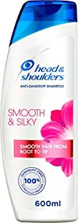 Head & Shoulders Smooth & Silky Anti-Dandruff Shampoo for Dry and Frizzy Hair, 600 ml