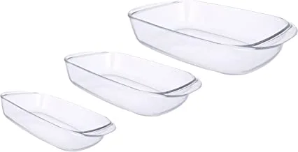Duralex Ovenchef Set Of 3 Rectangular Dishes
