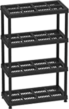 Cosmoplast 4 Tiers Shelving Storage Rack, Black