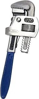 Ford Tools Steel Pipe Wrench - Heavy-Duty Adjustable Tool for Secure and Reliable Pipe Gripping and Turning, Carbon Steel,Polished,Heavy Duty Pipe Wrench, Blue, FHT0073