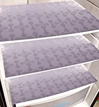 Kuber Industries Coin Design PVC 6 Piece Refrigerator Drawer Mat Set, White - CTKTC028295