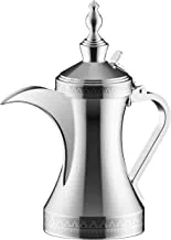 دلة السيف العربية للقهوة العربية ستانلس ستيل الحجم: 1.4 لتر ، اللون: كروم