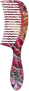 Wet BRush Hair Comb Detangler Wide Tooth Comb For All Hair Types (Pink Slate) (0620Wmagicp)