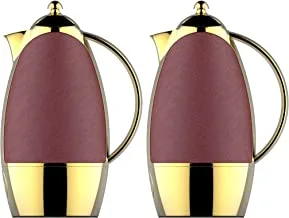 Al Saif Rosa 2 Pieces Coffee And Tea Vacuum Flask Set Size: 1.0/1.0 Liter Color: Burgundy