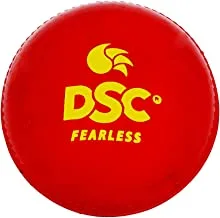 DSC Synthetic Wobble Leather Cricket Ball (Red)| Water Proofed Leather Ball | Suitable for Practice Game | Tournament Game | Top Quality Cork