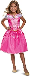 زي أميرة ديزني الكلاسيكي من Disguise Aurora للفتيات ، وردي ، Small (4-6x)