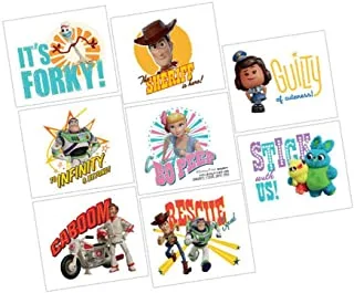 Amscan toy story 4 assorted party favor tattoos, 8 ct, multicolor, one size