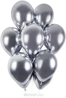 Gemar Metallic Latex Balloons 50-Pieces, 13-inch Size, Shiny Silver