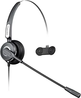 Call Center Headset Hd Quality Sound With Noise Canceling Microphone D-Link Dph-100 Support All D-Link Ip Telephone, Polycom Ip Telephone Vvx 301, Avaya Ip Telephone, Wired