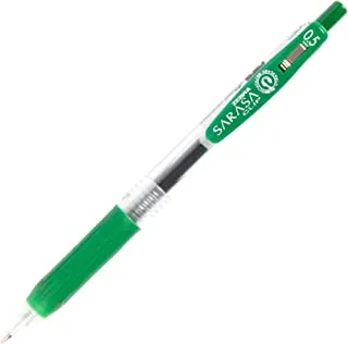 Zebra JJ15-G 0.5mm Sarasa Clip Gel Pen, Pack Of 12, Green