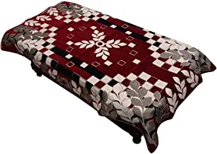 Kuber Industries Table Cloth Linen|Center Table cover|Round Table Cloth|Kitchen, Restaurant And Living Room|Table Liner Decorative|4 Seater- Maroon