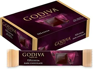 Godiva Pure 72% Dark Chocolate Bar, 12 x 32 g, Brown